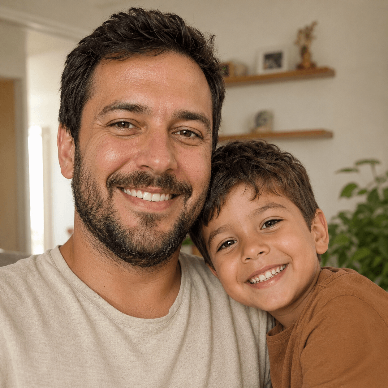 Rafael Costa com o filho Lucas